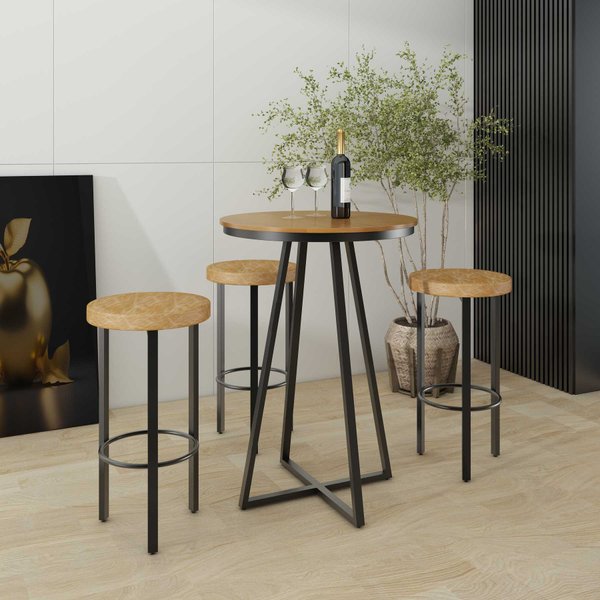 conj bistro vegas decoracao mesas bistros festa churrasco cozinha 520 redonda baseao tampomadeira madeira ao